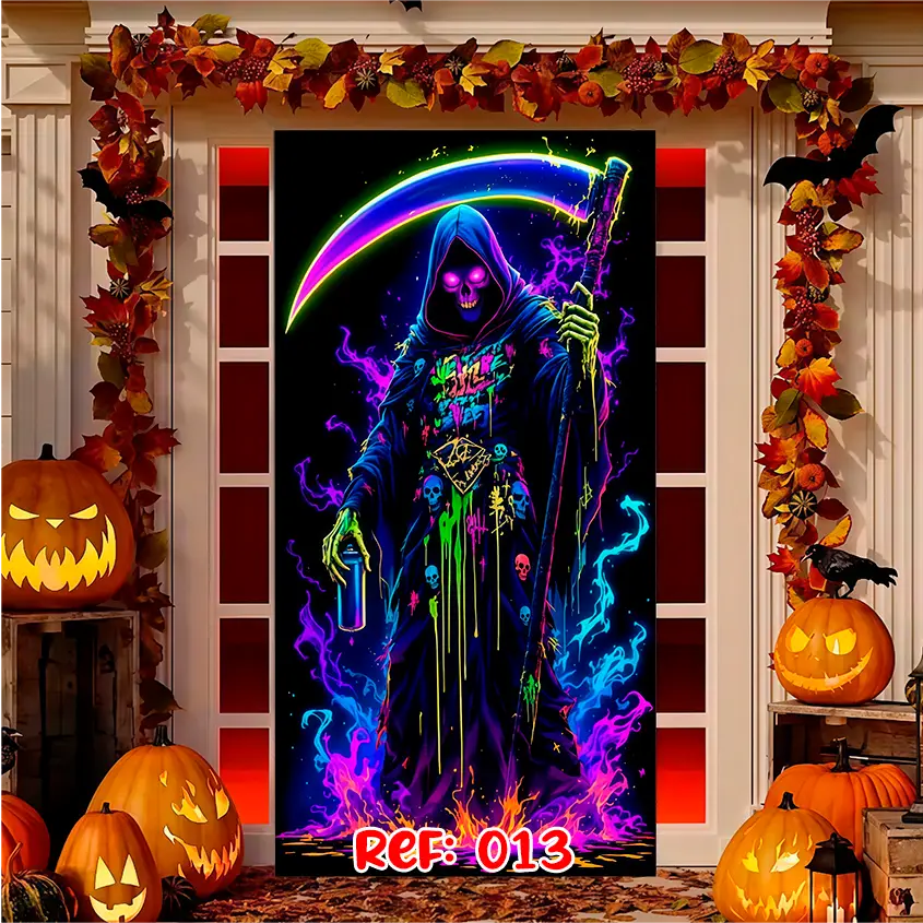 Forro Halloween | Puerta Terrorífica Express