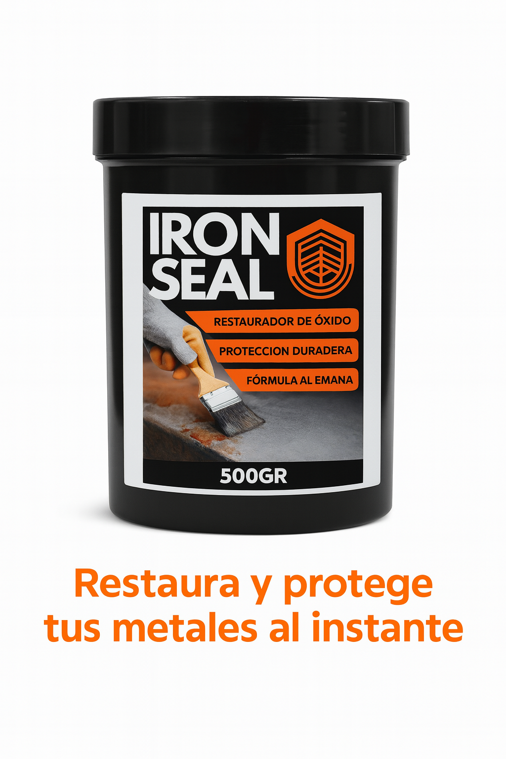 IRON SEAL | Pintura (500ml) para prevenir y eliminar el óxido.